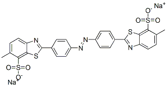 disodium 2,2-(azodi-p-phenylene)bis[6-methylbenzothiazole-7-sulphonate]