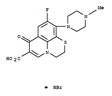 7H-Pyrido[1,2,3-de]-1,4-benzothiazine-6-carboxylicacid, 9-fluoro-2,3-dihydro-10-(4-methyl-1-piperazinyl)-7-oxo-, hydrobromide(1:1)