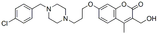 7-[3-[4-[(4-chlorophenyl)methyl]piperazin-1-yl]propoxy]-3-(hydroxymeth yl)-4-methyl-chromen-2-one