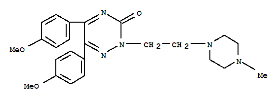 1,2,4-Triazin-3(2H)-one,5,6-bis(4-methoxyphenyl)-2-[2-(4-methyl-1-piperazinyl)ethyl]-