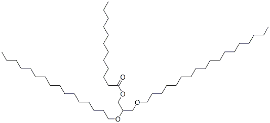 Dodecanoic acid 2-(hexadecyloxy)-3-(octadecyloxy)propyl ester
