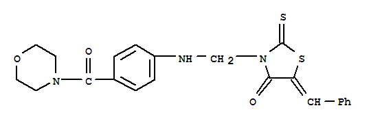 4-(4-(((4-Oxo-5-(phenylmethylene)-2-thioxo-3-thiazolidinyl)methyl)amino)benzoyl)morpholine