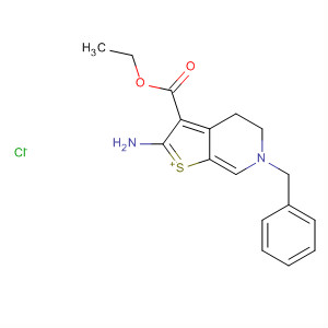 Thieno[2,3-c]pyridinium,2-amino-3-(ethoxycarbonyl)-4,5-dihydro-6-(phenylmethyl)-, chloride