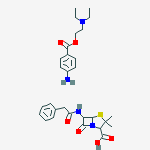 2-diethylaminoethyl 4-aminobenzoate;(2S,5R,6R)-3,3-dimethyl-7-oxo-6-[(2-phenylacetyl)amino]-4-thia-1-azabicyclo[3.2.0]heptane-2-carboxylic acid