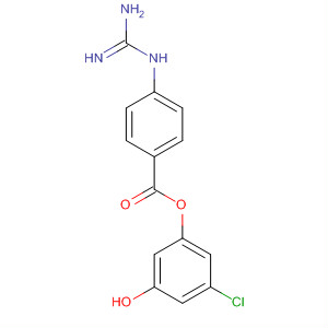 Benzoic acid, 4-[(aminoiminomethyl)amino]-, 3-chloro-5-hydroxyphenylester