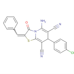 7H-Thiazolo[3,2-a]pyridine-6,8-dicarbonitrile,5-amino-7-(4-chlorophenyl)-2,3-dihydro-3-oxo-2-(phenylmethylene)-