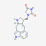 1-{[(7R,9aR)-9-methyl-2,7,8,9,9a,10-hexahydropyrrolo[3',2':5,6]cyclohepta[1,2,3-cd]indol-7-yl]methyl}imidazolidine-2,4-dione