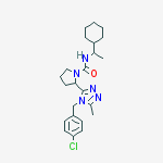 (2r)-2-[4-[(4-chlorophenyl)methyl]-5-methyl-1,2,4-triazol-3-yl]-n-[(1s)-1-cyclohexylethyl]pyrrolidine-1-carboxamide