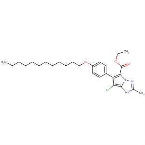 1H-Pyrrolo[1,2-b][1,2,4]triazole-5-carboxylic acid,7-chloro-6-[4-(dodecyloxy)phenyl]-2-methyl-, ethyl ester
