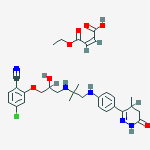 (2Z)-4-ethoxy-4-oxobut-2-enoic acid - 4-chloro-2-{3-[(1,1-dimethyl-2-{[4-(4-methyl-6-oxo-1,4,5,6-tetrahydropyridazin-3-yl)phenyl]amino}ethyl)amino]-2-hydroxypropoxy}benzonitrile (1:1)