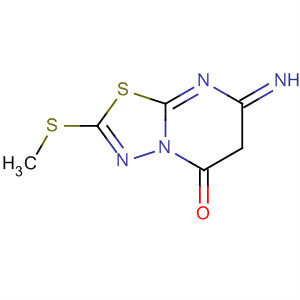 7H-1,3,4-Thiadiazolo[3,2-a]pyrimidin-7-one,5,6-dihydro-5-imino-2-(methylthio)-