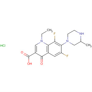 3-Quinolinecarboxylic acid,1-ethyl-6,8-difluoro-1,4-dihydro-7-(3-methyl-1-piperazinyl)-4-oxo-,hydrochloride