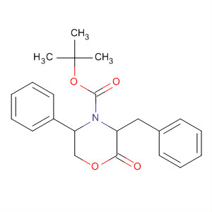 4-Morpholinecarboxylic acid, 2-oxo-5-phenyl-3-(phenylmethyl)-,1,1-dimethylethyl ester, (3R,5R)-
