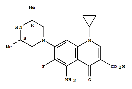 5-amino-1-cyclopropyl-7-[(3R,5S)-3,5-dimethylpiperazin-1-yl]-6-fluoro-4-oxo-1,4-dihydroquinoline-3-carboxylic acid