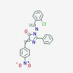 (5Z)-3-[(2-chlorophenyl)methylideneamino]-5-[(4-nitrophenyl)methyliden e]-2-phenyl-imidazol-4-one