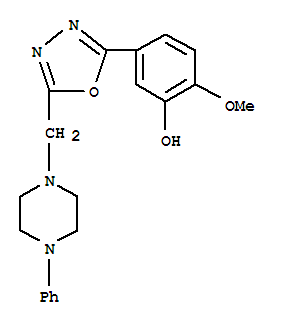 2-methoxy-5-{5-[(4-phenylpiperazin-1-yl)methyl]-1,3,4-oxadiazol-2-yl}phenol