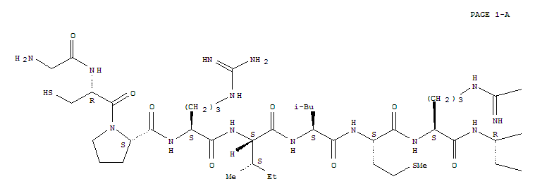 Trypsininhibitor III (Cucurbita maxima seed reduced),1-de-L-arginine-2-glycine-9-L-arginine-12-L-glutamine-19-glycine-23-glycine-24-L-proline-25-L-asparagine-27-L-phenylalanine-