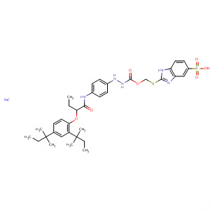 Hydrazinecarboxylic acid,2-[4-[[2-[2,4-bis(1,1-dimethylpropyl)phenoxy]-1-oxobutyl]amino]phenyl]-,[(5-sulfo-1H-benzimidazol-2-yl)thio]methyl ester, monosodium salt