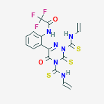 N-{2-[2,4-bis(ethenylcarbamothioyl)-5-oxo-3-thioxo-2,3,4,5-tetrahydro-1,2,4-triazin-6-yl]phenyl}-2,2,2-trifluoroacetamide