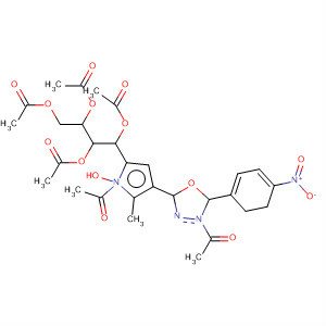 1,3,4-Oxadiazole,3-acetyl-5-[1-acetyl-2-methyl-5-[1,2,3,4-tetrakis(acetyloxy)butyl]-1H-pyrrol-3-yl]-2,3-dihydro-2-(4-nitrophenyl)-