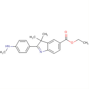 3H-Indole-5-carboxylic acid, 3,3-dimethyl-2-[4-(methylamino)phenyl]-,ethyl ester