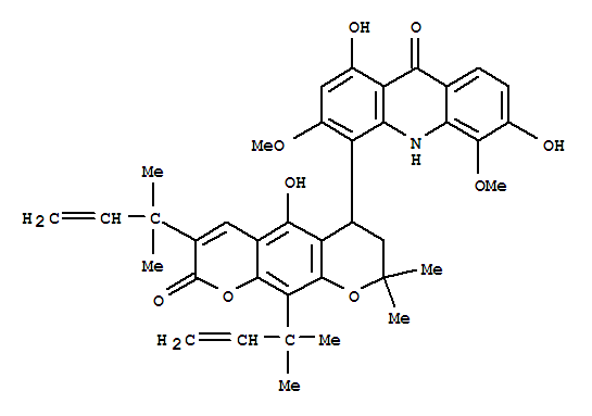 2H,6H-Benzo[1,2-b:5,4-b']dipyran,9(10H)-acridinone deriv.