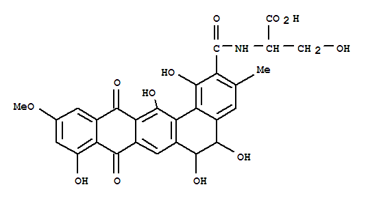 N-{[(5S,6S)-1,5,6,9,14-pentahydroxy-11-methoxy-3-methyl-8,13-dioxo-5,6,8,13-tetrahydrobenzo[a]tetracen-2-yl]carbonyl}-D-serine