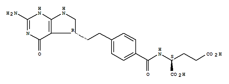 N-(4-{2-[(5R)-2-amino-4-oxo-4,5,6,7-tetrahydro-1H-pyrrolo[2,3-d]pyrimidin-5-yl]ethyl}benzoyl)-L-glutamic acid