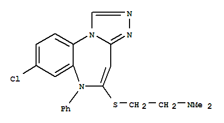 Ethanamine, 2-((8-chloro-6-phenyl-6H-(1,2,4)triazolo(4,3-a)(1,5)benzodiazepin-5-yl)thio)-N,N-dimethyl-