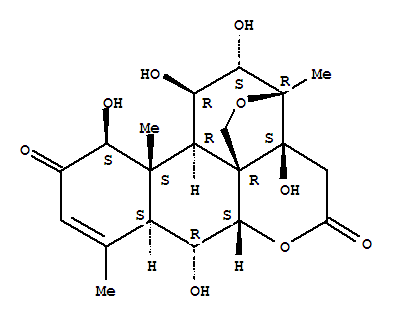 2H-3,11c-(Epoxymethano)phenanthro[10,1-bc]pyran,picras-3-ene-2,16-dione deriv.