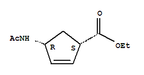 2-Cyclopentene-1-carboxylicacid,4-(acetylamino)-,ethylester,(1R,4S)-rel-