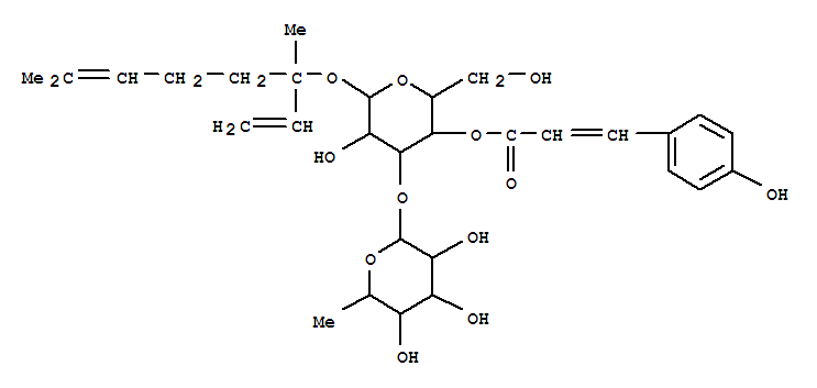 b-D-Glucopyranoside,1-ethenyl-1,5-dimethyl-4-hexenyl 3-O-(6-deoxy-a-L-mannopyranosyl)-,4-[3-(4-hydroxyphenyl)-2-propenoate], [1(S),4(Z)]-
