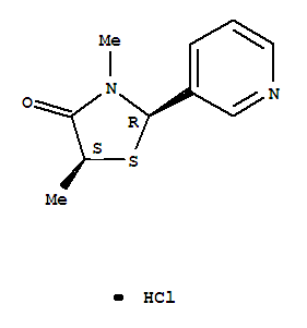 4-Thiazolidinone,3,5-dimethyl-2-(3-pyridinyl)-, hydrochloride (1:1), (2R,5S)-