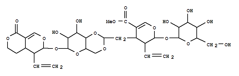1H,3H-Pyrano[3,4-c]pyran-1-one,5-ethenyl-6-[[4,6-O-[2-[3-ethenyl-2-(b-D-glucopyranosyloxy)-3,4-dihydro-5-(methoxycarbonyl)-2H-pyran-4-yl]ethylidene]-b-D-glucopyranosyl]oxy]-4,4a,5,6-tetrahydro-,[4aS-[4aa,5b,6a[S*(2R*,3S*,4R*)]]]-