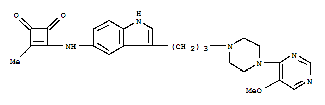 3-((3-(3-(4-(5-Methoxy-4-pyrimidinyl)-1-piperazinyl)propyl)-1H-indol-5-yl)amino)-4-methyl-3-cyclobutene-1,2-dione
