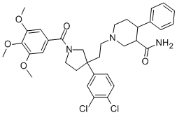 3-(3,4-DICHLOROPHENYL)-1-(3,4,5-TRIMETHOXYBENZOYL)-3-[(3-ACETAMIDO-4-PHENYLPIPERAZIN-1-YL)ETHYL]-PYRROLIDINE
