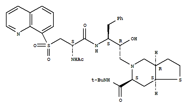 thieno[3,2-c]pyridine-6-carboxamide, 5-[(2R,3S)-3-[[(2S)-2-(acetylamino)-1-oxo-3-(8-quinolinylsulfonyl)propyl]amino]-2-hydroxy-4-phenylbutyl]-N-(1,1-dimethylethyl)octahydro-, (3aR,6S,7aS)-