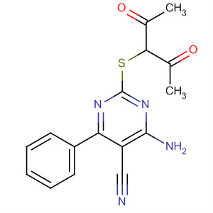 5-Pyrimidinecarbonitrile,2-[(1-acetyl-2-oxopropyl)thio]-4-amino-6-phenyl-