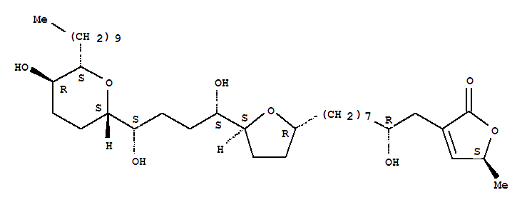 2(5H)-Furanone,3-[9-[5-[4-(6-decyltetrahydro-5-hydroxy-2H-pyran-2-yl)-1,4-dihydroxybutyl]tetrahydro-2-furanyl]-2-hydroxynonyl]-5-methyl-,[2S-[2a[1R*[2S*[S*(R*)],5R*],4R*],5b,6a]]-