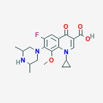 3-QUINOLINECARBOXYLIC ACID,1-CYCLOPROPYL-7-(3,5-DIMETHYL-(PIPERAZIN-1-YL))-6-FLUORO-1,4-DIHYDRO- 8-METHOXY-4-OXO-