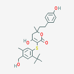 5-[2-tert-butyl-4-(hydroxymethyl)-5-methyl-phenyl]sulfanyl-6-hydroxy-2-[2-(4-hydroxyphenyl)ethyl]-2-methyl-3H-pyran-4-one