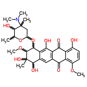 3,4,10,12-tetrahydroxy-2,7-dimethoxy-3-methyl-6,11-dioxo-1,2,3,4,6,11-hexahydrotetracen-1-yl 2,3,6-trideoxy-3-(dimethylamino)-3-methylhexopyranoside