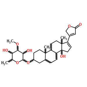 3-[(6-deoxy-3-O-methylhexopyranosyl)oxy]-14-hydroxycarda-16,20(22)-dienolide