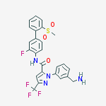 1H-Pyrazole-5-carboxamide, 1-[3-(aminomethyl)phenyl]-N-[3-fluoro-2'-(methylsulfonyl)[1,1'-biphenyl]-4-yl]-3-(trifluoromethyl)-