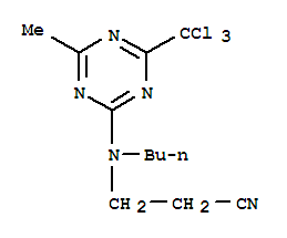 3-{butan-2-yl[4-methyl-6-(trichloromethyl)-1,3,5-triazin-2-yl]amino}propanenitrile