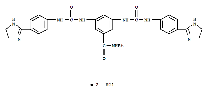 3,5-bis({[4-(4,5-dihydro-1H-imidazol-2-yl)phenyl]carbamoyl}amino)-N-ethylbenzamide