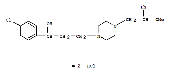 1-(4-chlorophenyl)-3-[4-(2-methoxy-2-phenylethyl)piperazin-1-yl]propan-1-ol dihydrochloride