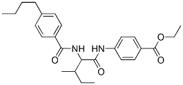 Benzoic acid,4-[[2-[(4-butylbenzoyl)amino]-3-methyl-1-oxopentyl]amino]-, ethyl ester