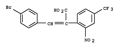 3-(4-bromophenyl)-2-[2-nitro-4-(trifluoromethyl)phenyl]prop-2-enoic acid