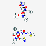 N-[(2S,4S,5S)-4-hydroxy-1,6-diphenyl-5-{[(1,3-thiazol-5-ylmethoxy)carbonyl]amino}hexan-2-yl]-N~2~-(methyl{[2-(propan-2-yl)-1,3-thiazol-4-yl]methyl}carbamoyl)-L-valinamide - (2S)-N-[(2S,4S,5S)-5-{[(2,6-dimethylphenoxy)acetyl]amino}-4-hydroxy-1,6-diphenylhe
